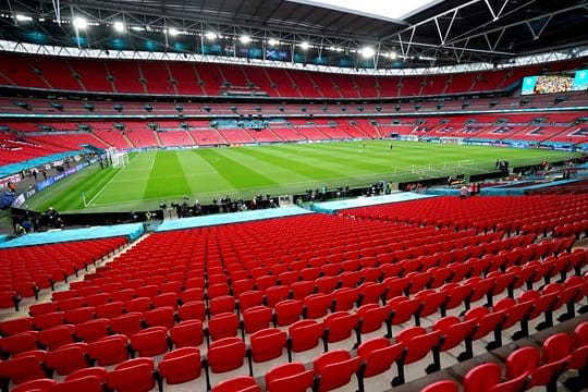 Das Wembley-Stadion soll zu den Halbfinals und dem Endspiel zu 75 Prozent ausgelastet werden können.