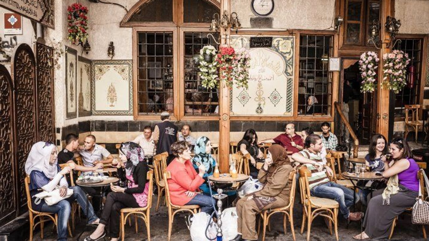 Das Café "Naufara" in der Altstadt von Damaskus ist ein beliebter Treffpunkt.