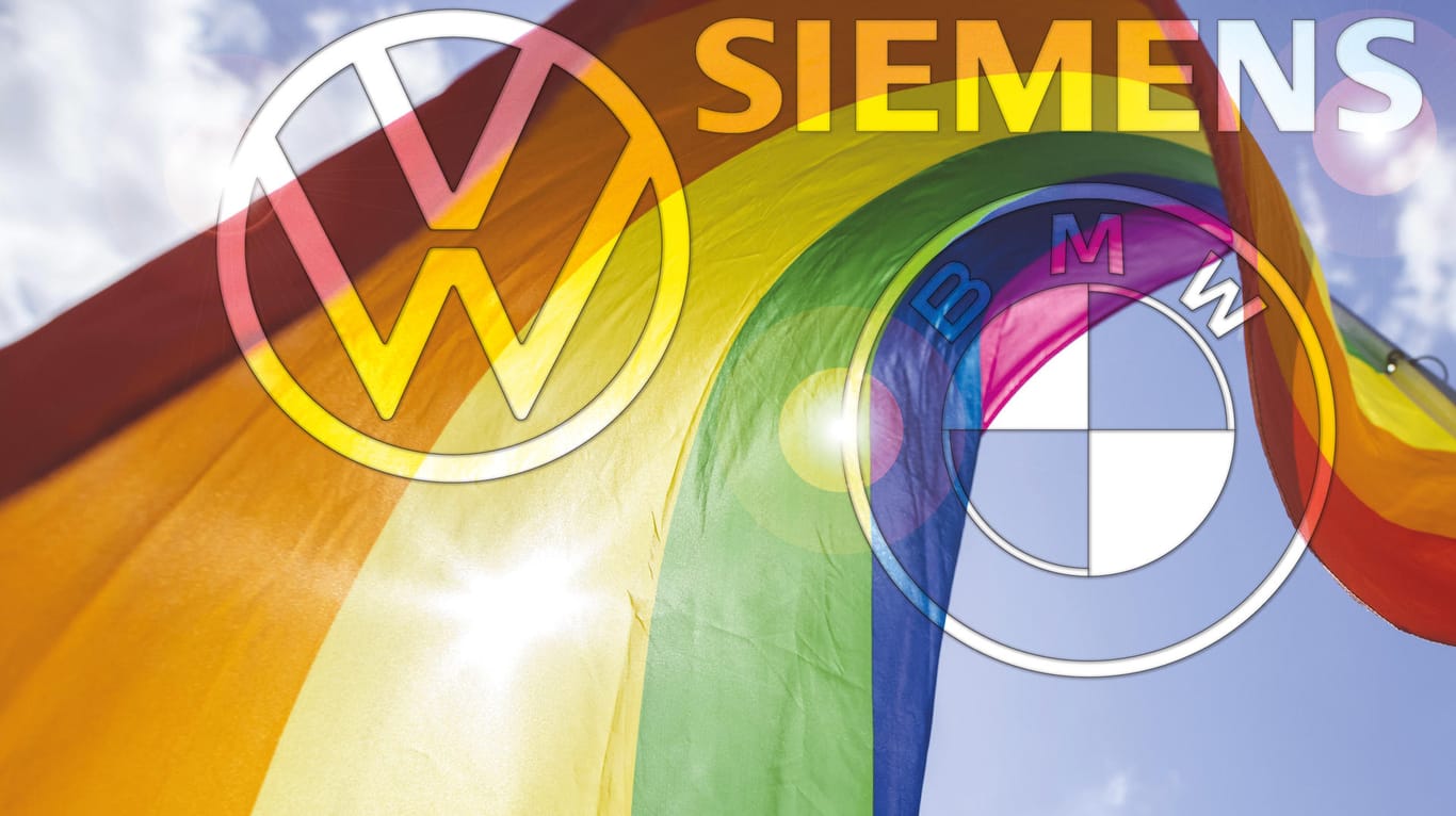 Eine Regebogenflagge (Symbolbild): Viele Unternehmen färben ihre Social-Media-Auftritte gerade bunt.