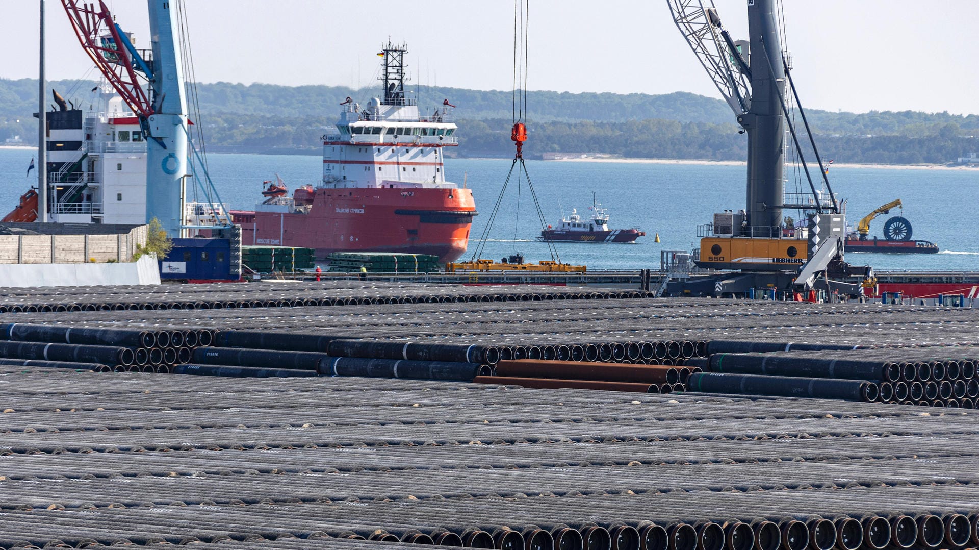Hafen für Nord Stream 2: Das Pipeline-Projekt ist umstritten. Hafen für Nord Stream 2: Das Pipeline-Projekt ist umstritten.
