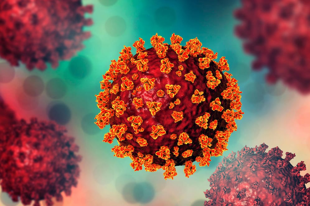Illustration des Coronavirus: Das Virus verändert sich.