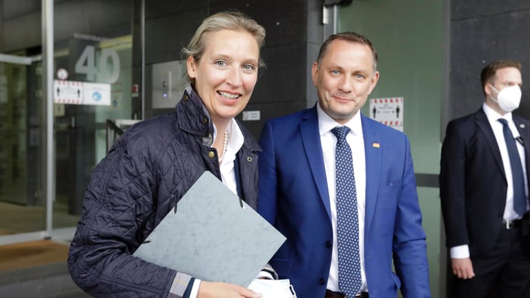 Von außen beeinflusst? AfD-Spitzenkandidaten für die Bundestagswahl, Alice Weidel und Tino Chrupalla.