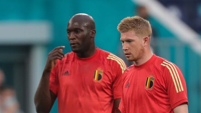 Haben mit Belgien im Achtelfinale Portugal vor der Brust: Romelu Lukaku und Kevin De Bruyne (r).