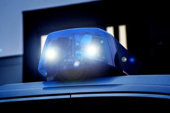 Blaulicht auf einem Polizeiwagen: Die Frau war betrunken auf die Straße gestürzt (Symbolbild).