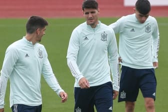 Benötigte Zuspruch von seinen Teamkollegen: Alvaro Morata (M).