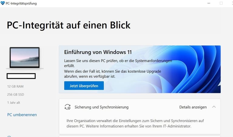 Mit Microsofts PC- Integritätsprüfung können Sie checken, ob Windows 11 auf Ihrem Rechner laufen wird.