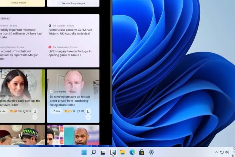 Widgets in Windows 11: Die Funktion soll Livekacheln ersetzen.