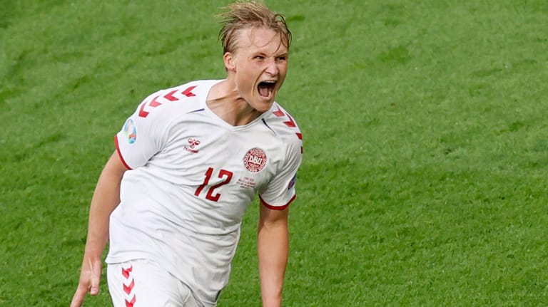 Der Matchwinner: Dänemarks Kasper Dolberg.
