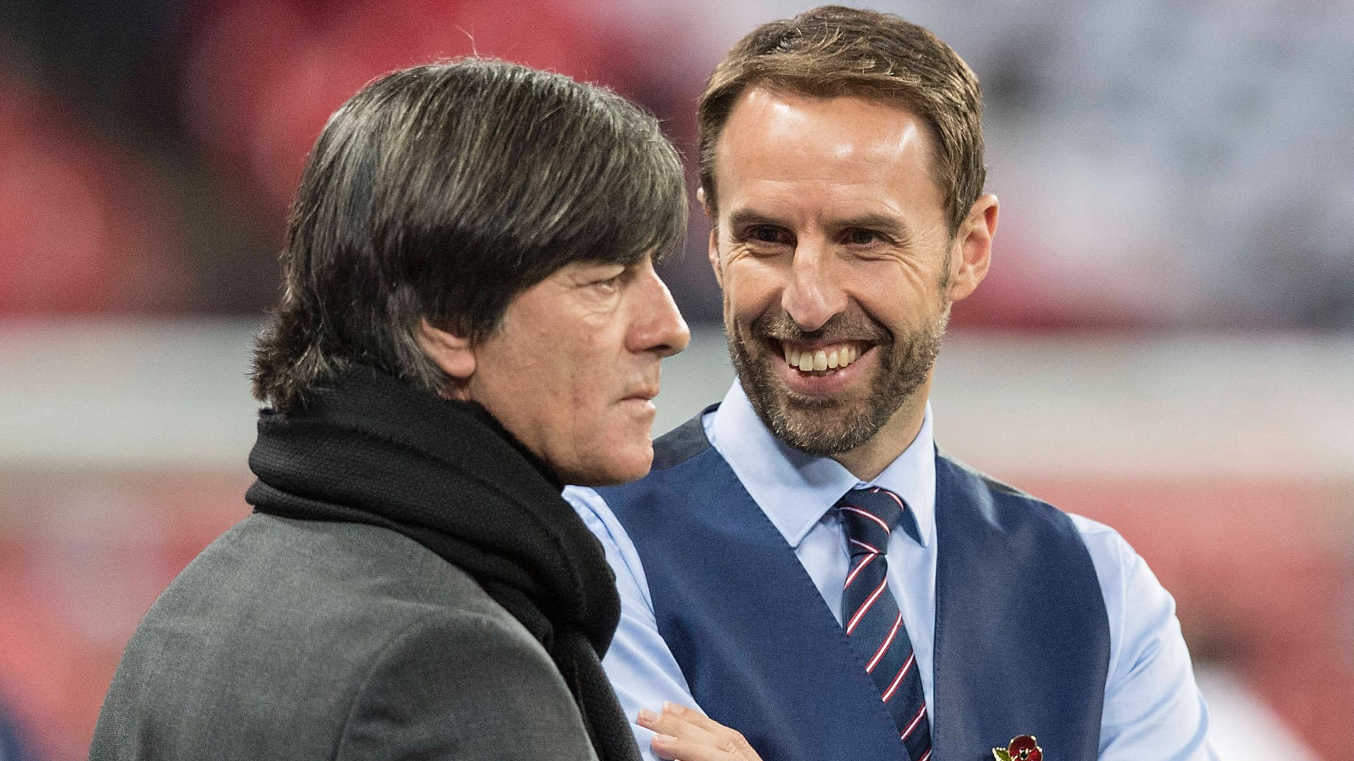 Joachim Löw (l.) und Gareth Southgate: Zwei Trainer, die am Dienstag unter Druck stehen.