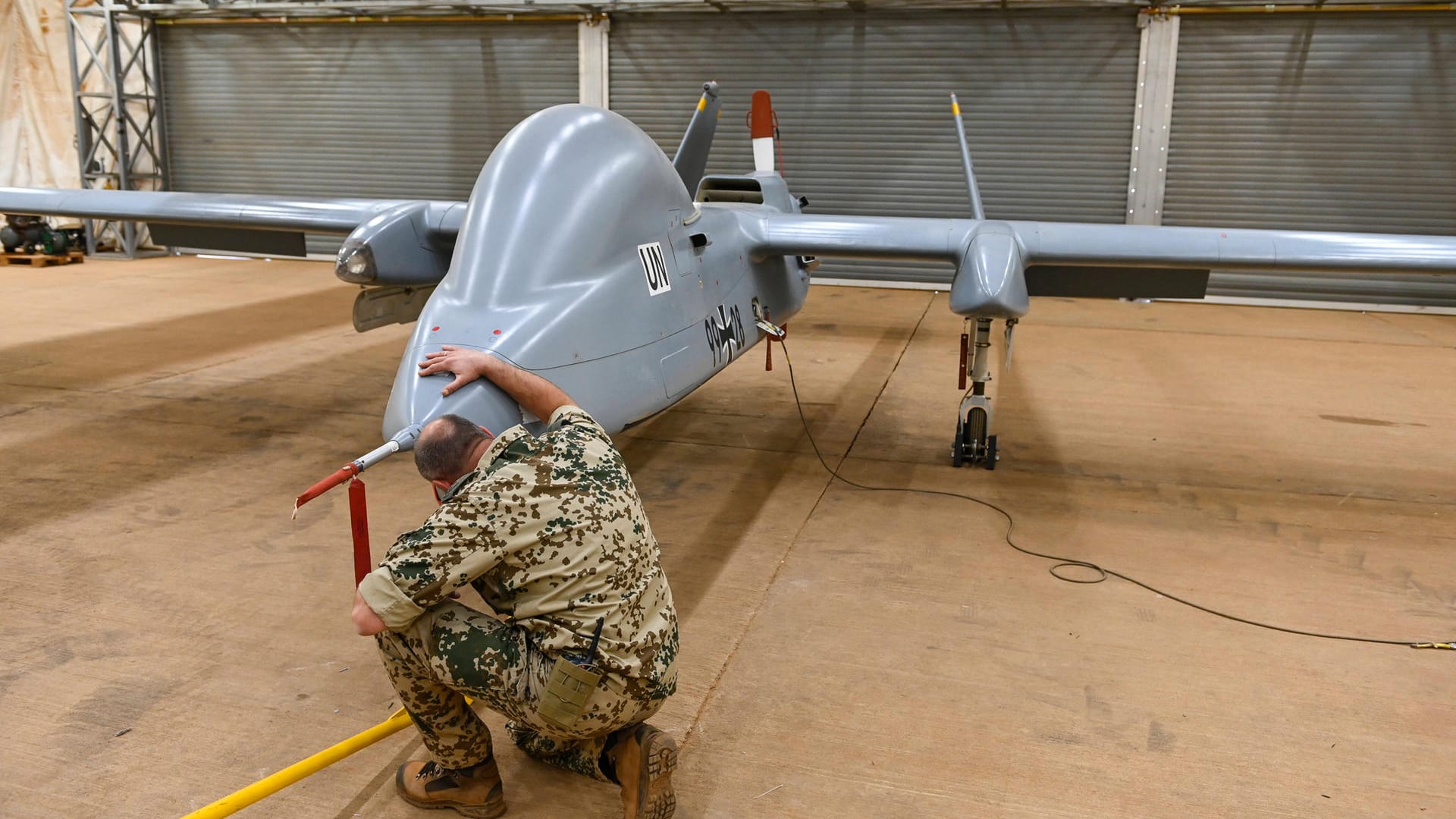 Eine Drohne der deutschen UN-Mission in Mali (Archivbild). Bislang werden die Fluggeräte nur zur Aufklärung eingesetzt.