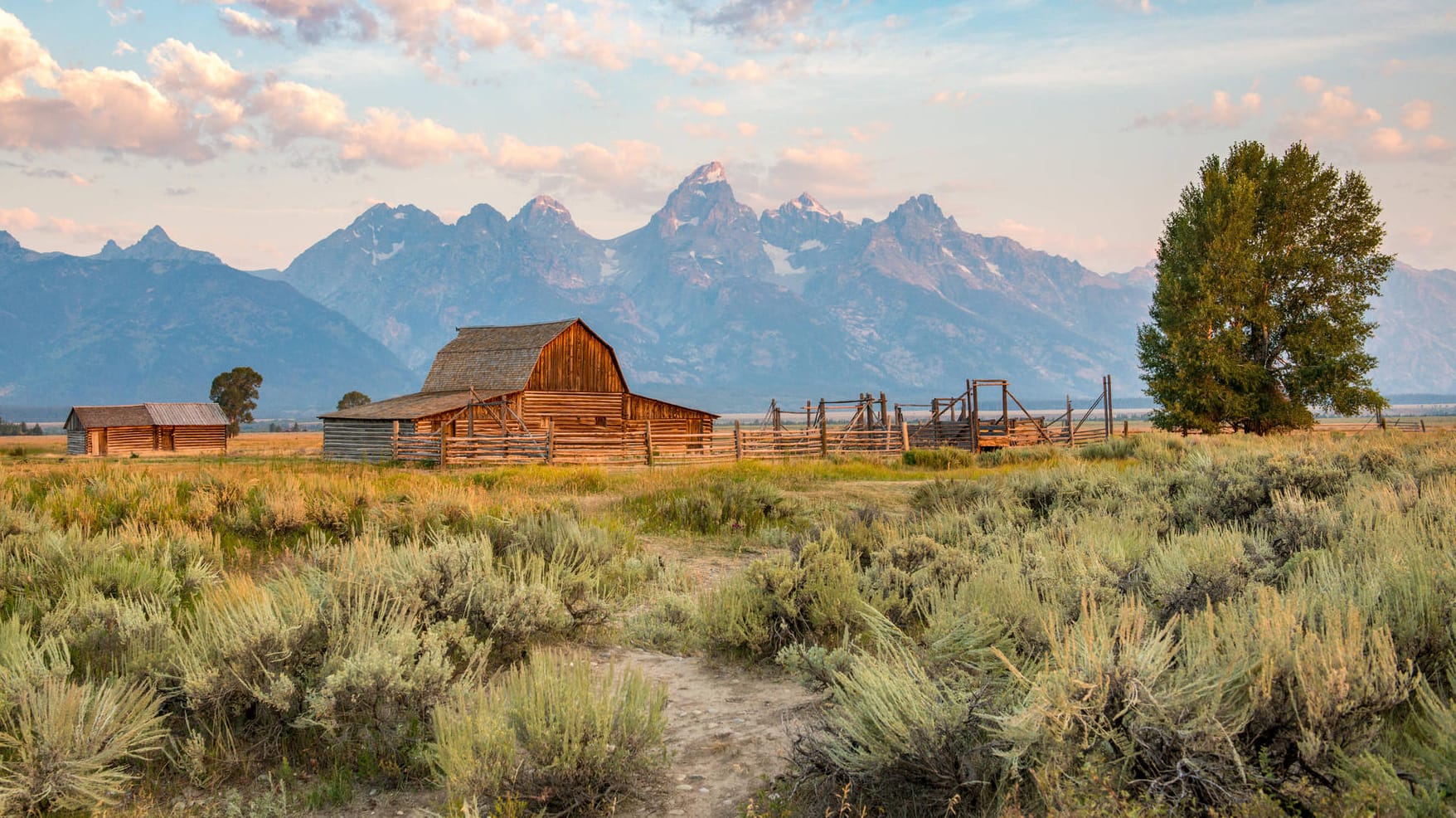 Scheune im Grand-Teton-Nationalpark: Der Reichtum ist auf den ersten Blick unsichtbar.