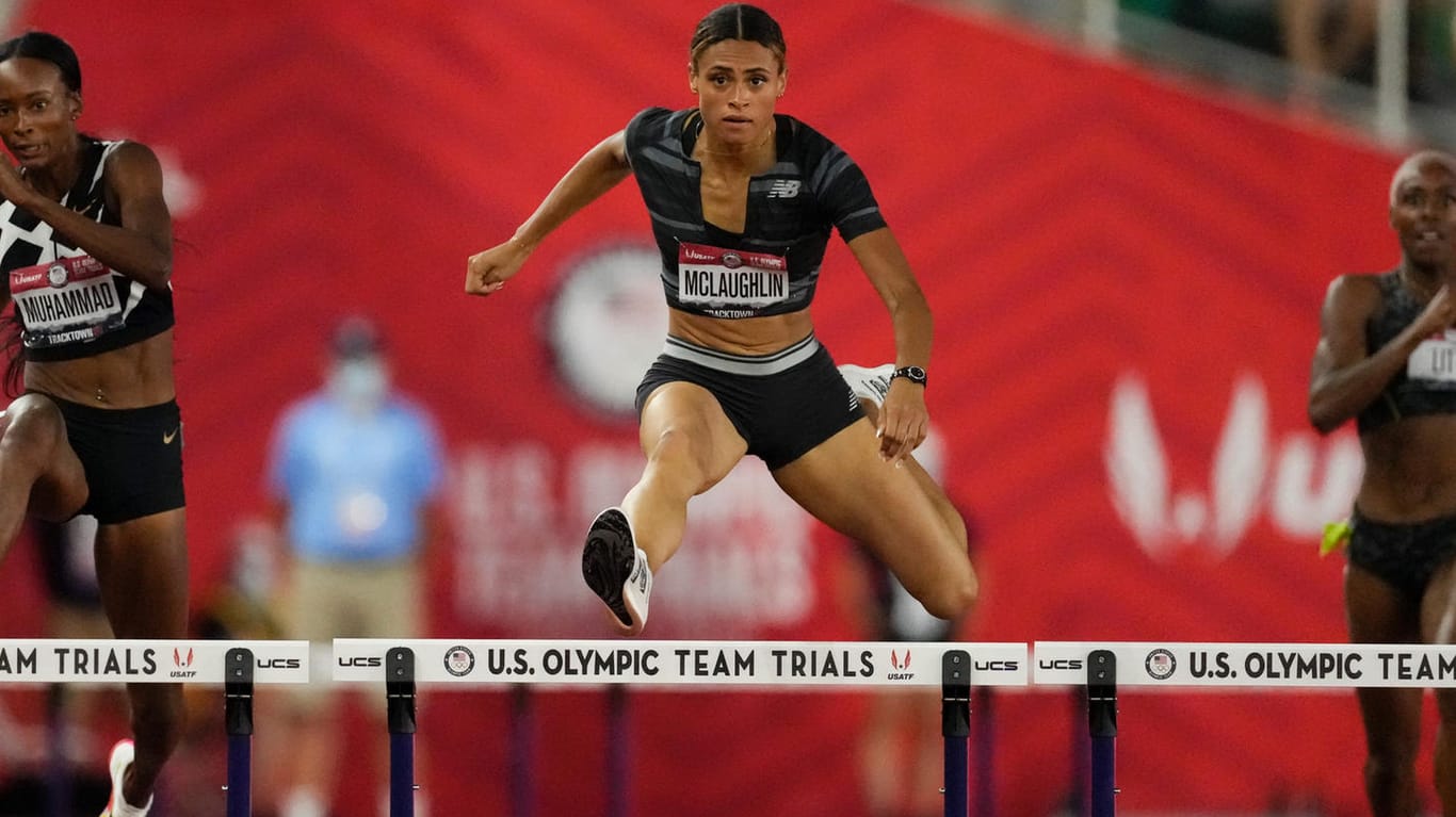 Rekordlauf: Sydney McLaughlin bei den US Trials in Eugene.