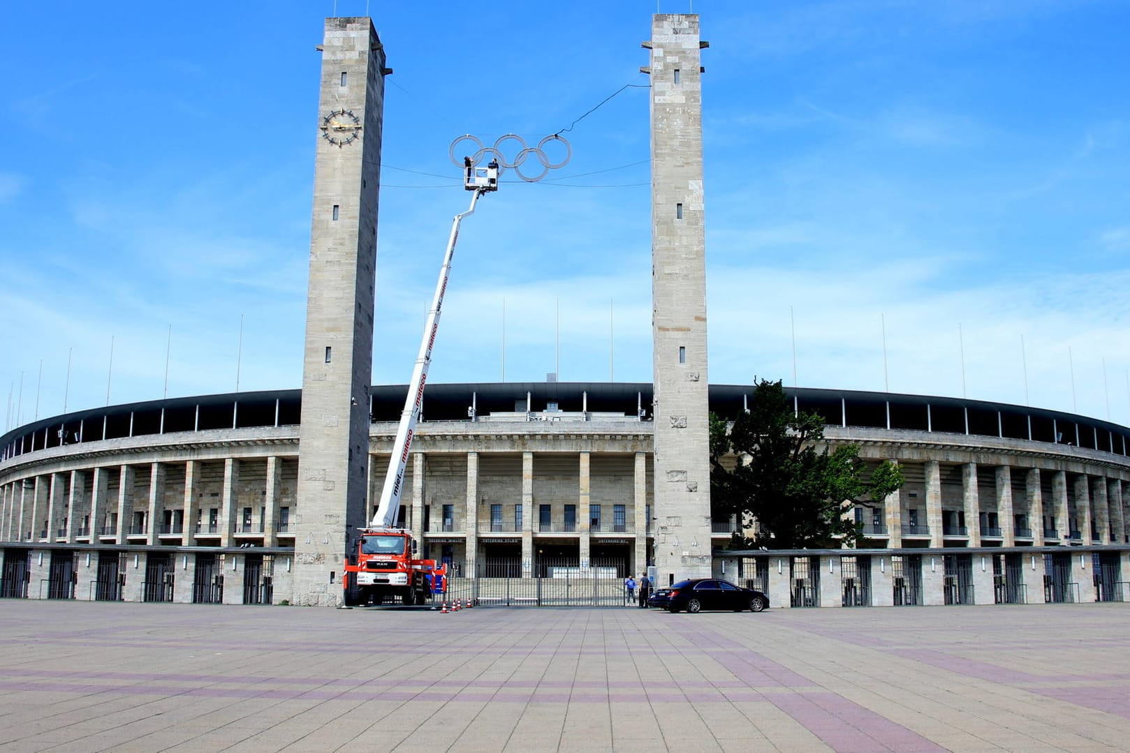 Das Berliner Olympiastadion: Union muss in die Heimarena von Hertha BSC für Spiele der Conference League.