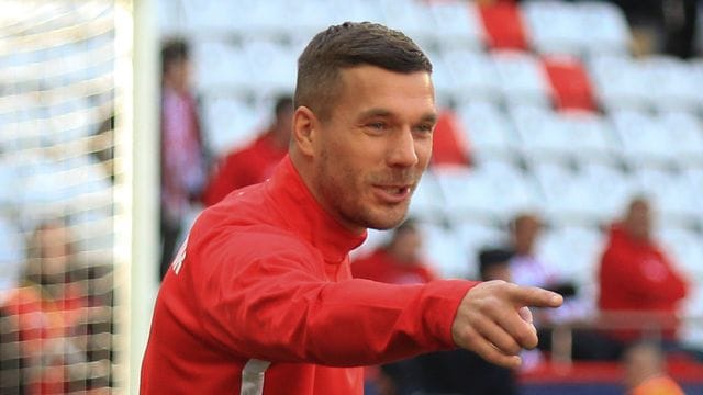 Lukas Podolski 2020 im Trikot des türkischen Fußballclubs Antalyaspor.