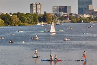 Hitze in Deutschland - Außenalster