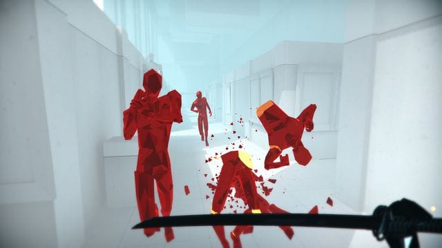 Jeder Schritt will bedacht sein - sonst ist eine Runde "Superhot" sehr schnell vorbei. Jeder Schritt will bedacht sein - sonst ist eine Runde "Superhot" sehr schnell vorbei.