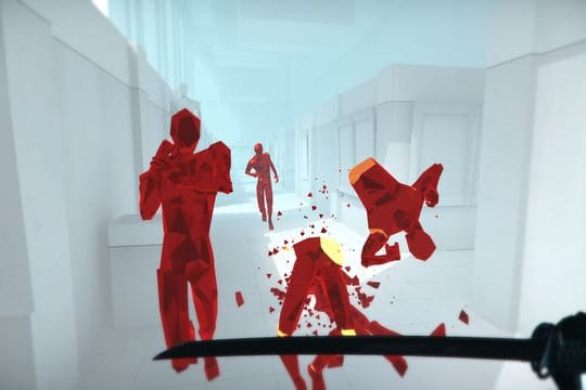 Jeder Schritt will bedacht sein - sonst ist eine Runde "Superhot" sehr schnell vorbei.