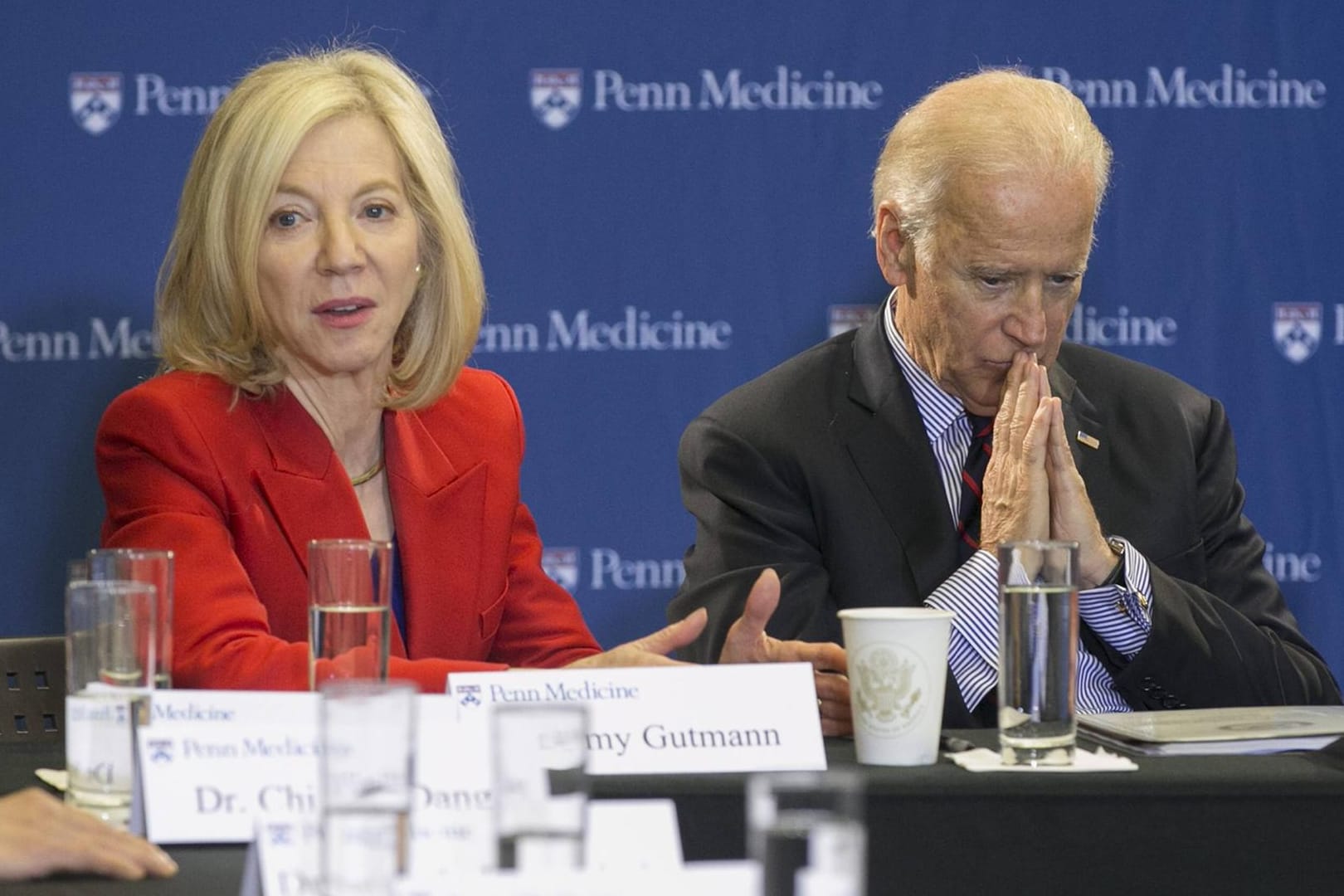 Amy Gutmann und Joe Biden: Sie kennen sich, hier traten sie im Januar 2016 zum Thema Krebsforschung gemeinsam auf.