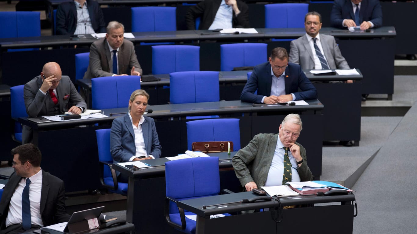 AfD im Bundestag: Drei Monate vor der Bundestagswahl hat die Fraktion zwei weitere Mitglieder verloren.