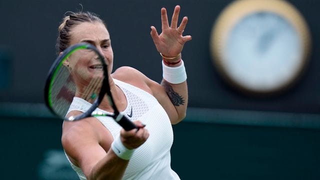 Hatte mit dem Einzug in die dritte Runde Probleme: Aryna Sabalenka in Aktion. Hatte mit dem Einzug in die dritte Runde Probleme: Aryna Sabalenka in Aktion.