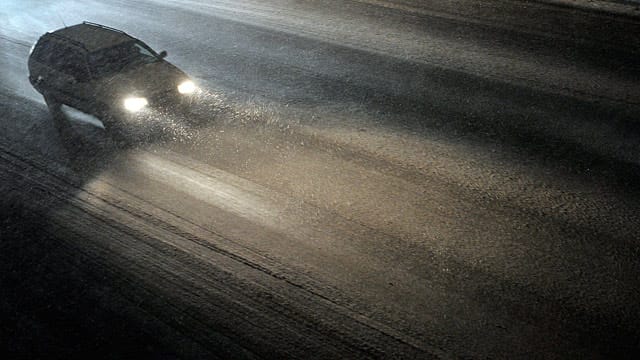 Hereinziehende Kaltfronten können auch im Straßenverkehr für Probleme sorgen