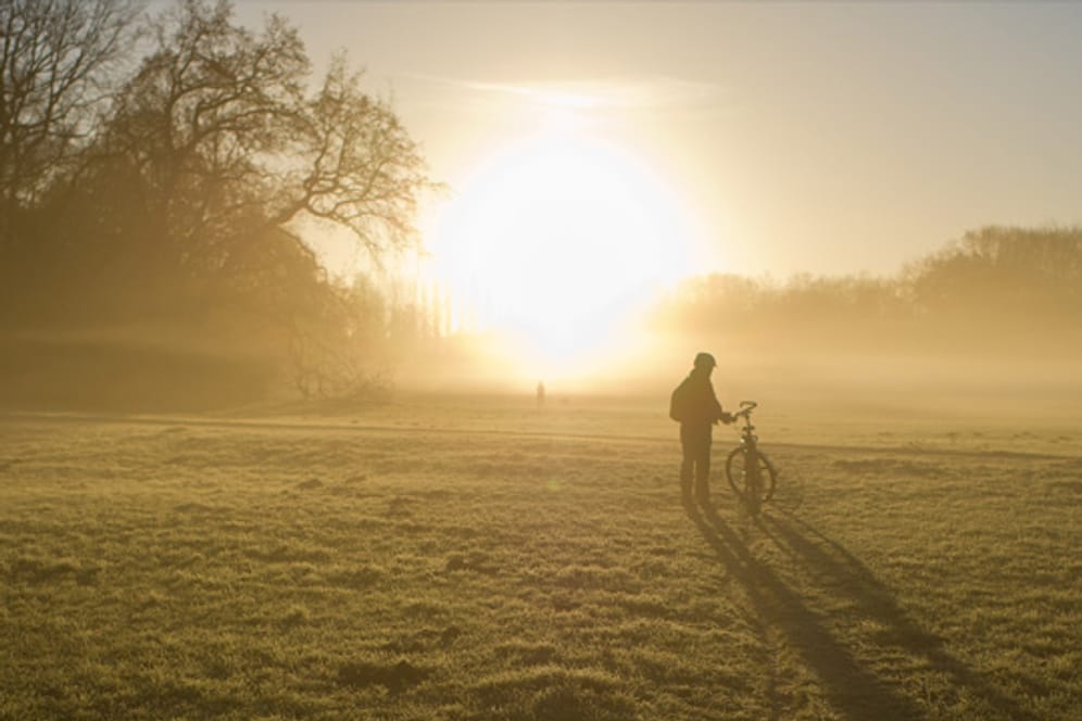 Die Sonne hat es derzeit nicht leicht. Vielerorts liegt, wie hier in Berlin, Nebel in der Luft