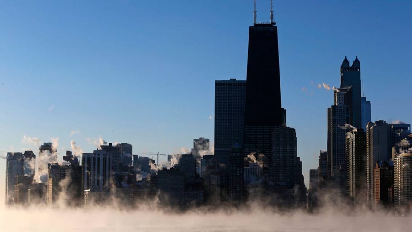 Kältewelle in den USA: Skyline von Chicago