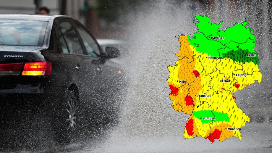 Sehr viel Regen, warnt die Unwetterzentrale