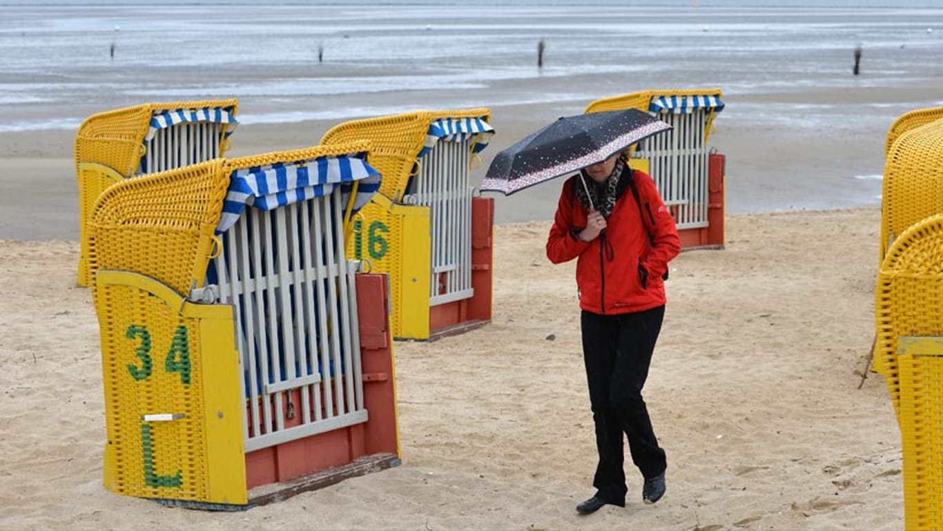 Regenwetter: Urlauber an der Nordsee haben diese Woche keine Sommergefühle