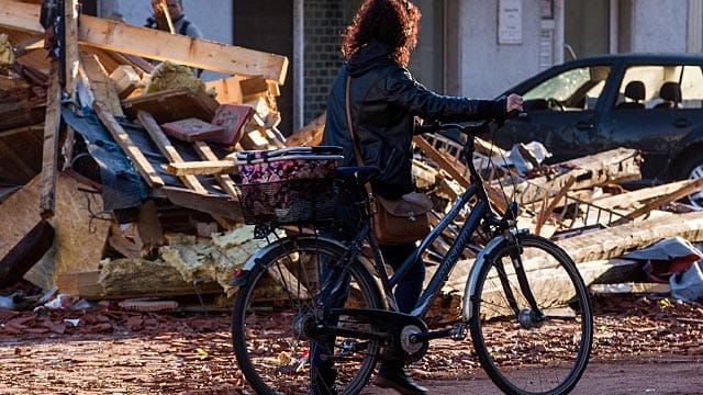 In der Kleinstadt Bützow wütete das Unwetter besonders stark.