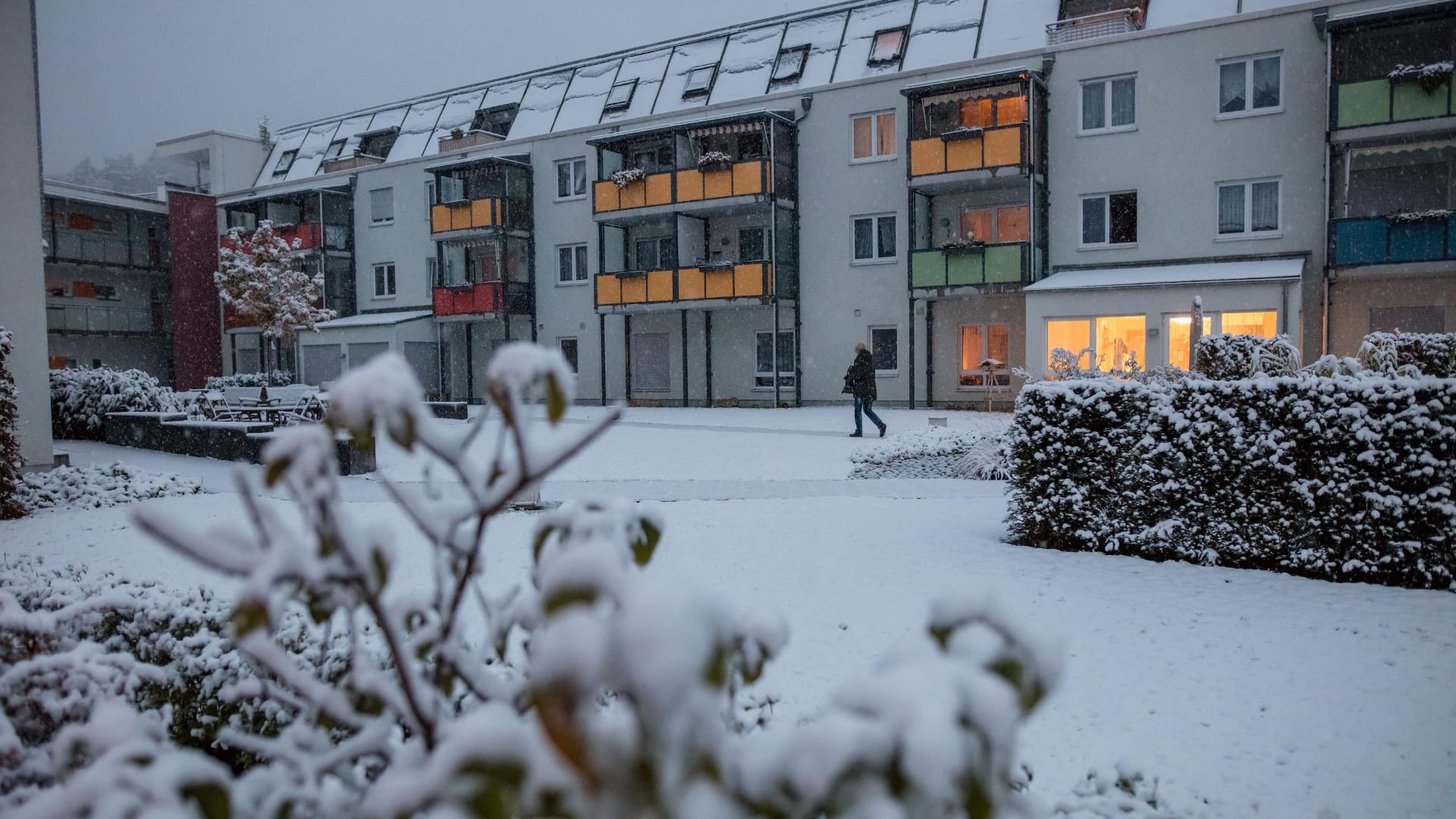 Schneefall in Thüringen: In Ilmenau fielen in der Nacht erste Flocken.