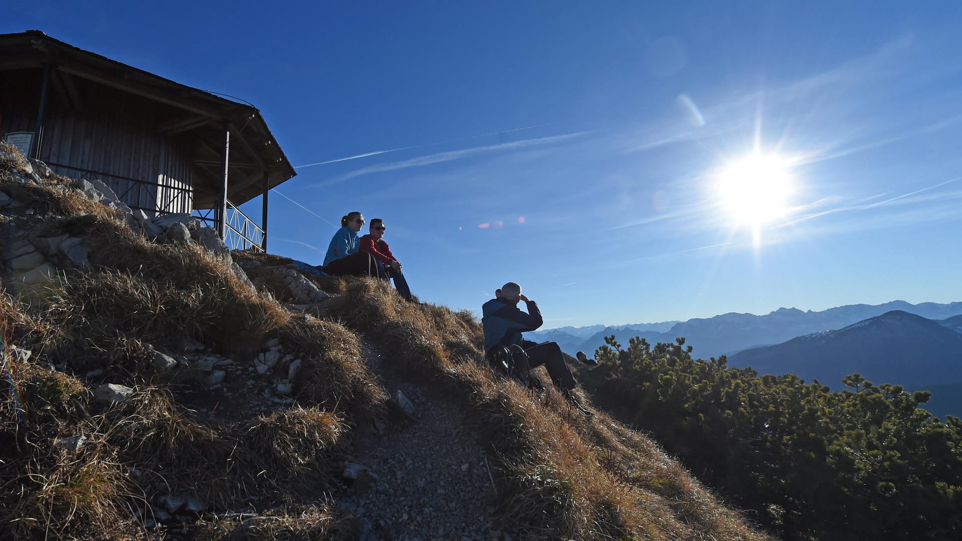 Wanderer am Herzogstand