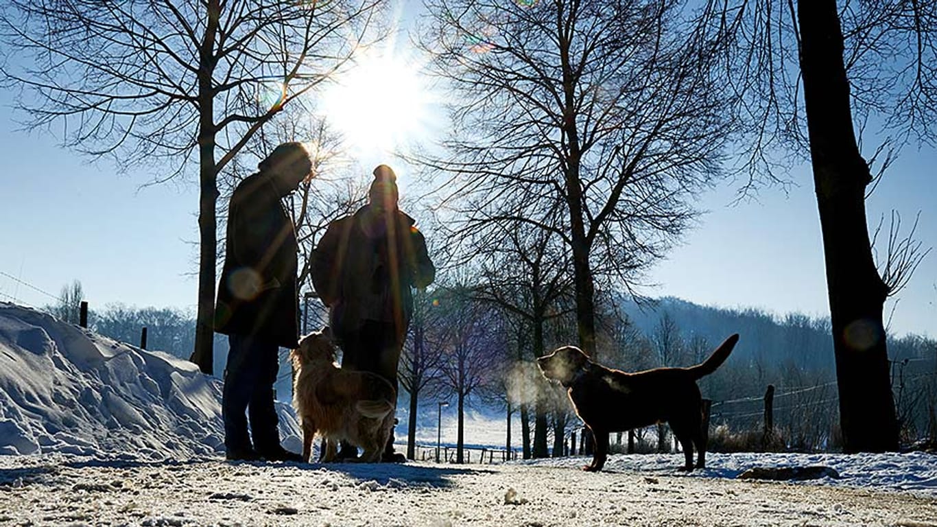 Sonne, Schnee und klare Luft: Wer kann, sollte sich zu Wochenbeginn Zeit für einen Spaziergang nehmen.