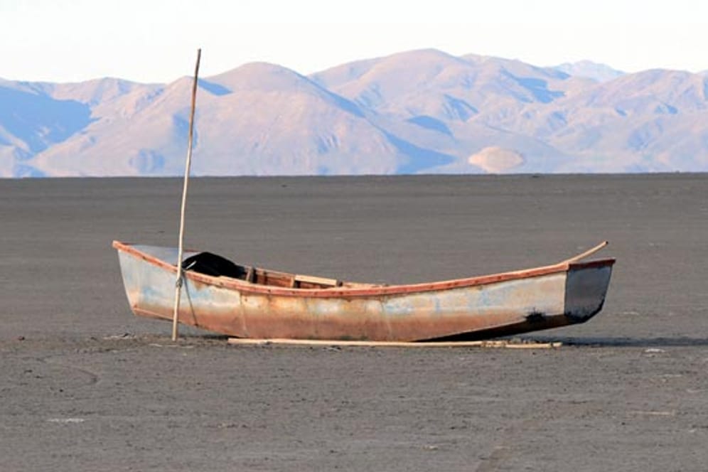 Eine lange Dürrephase 2016 hat den Lago Poopo in Bolivien austrocknen lassen.