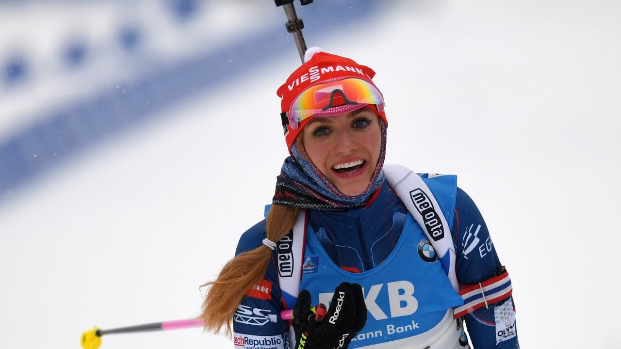 Gabriela Koukalova ist die neue Gesamtweltcupführende.