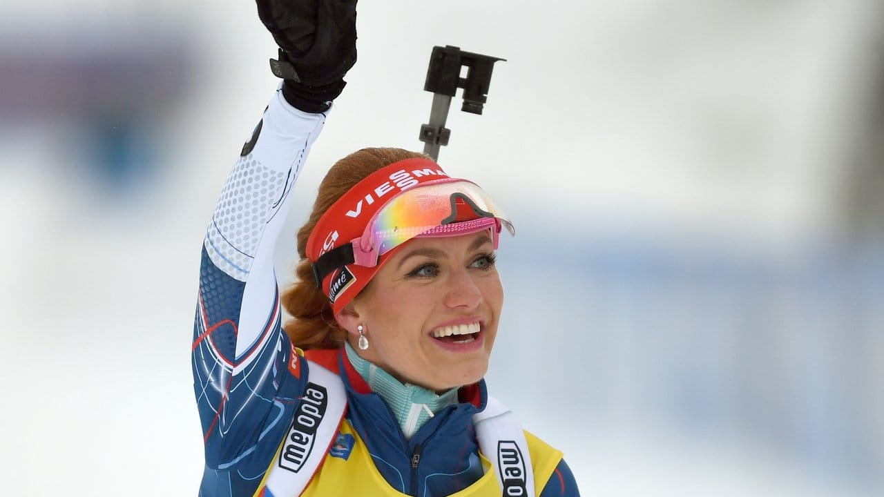 Gabriela Koukalova gewann das Massenstartrennen in Oberhof.