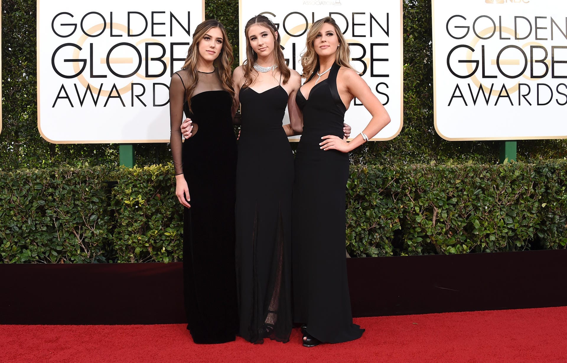 Sistine, Scarlet und Sophia: Sylvester Stallones Töchter machten als die drei "Miss Golden Globes" ganz in Schwarz eine hervorragende Figur.