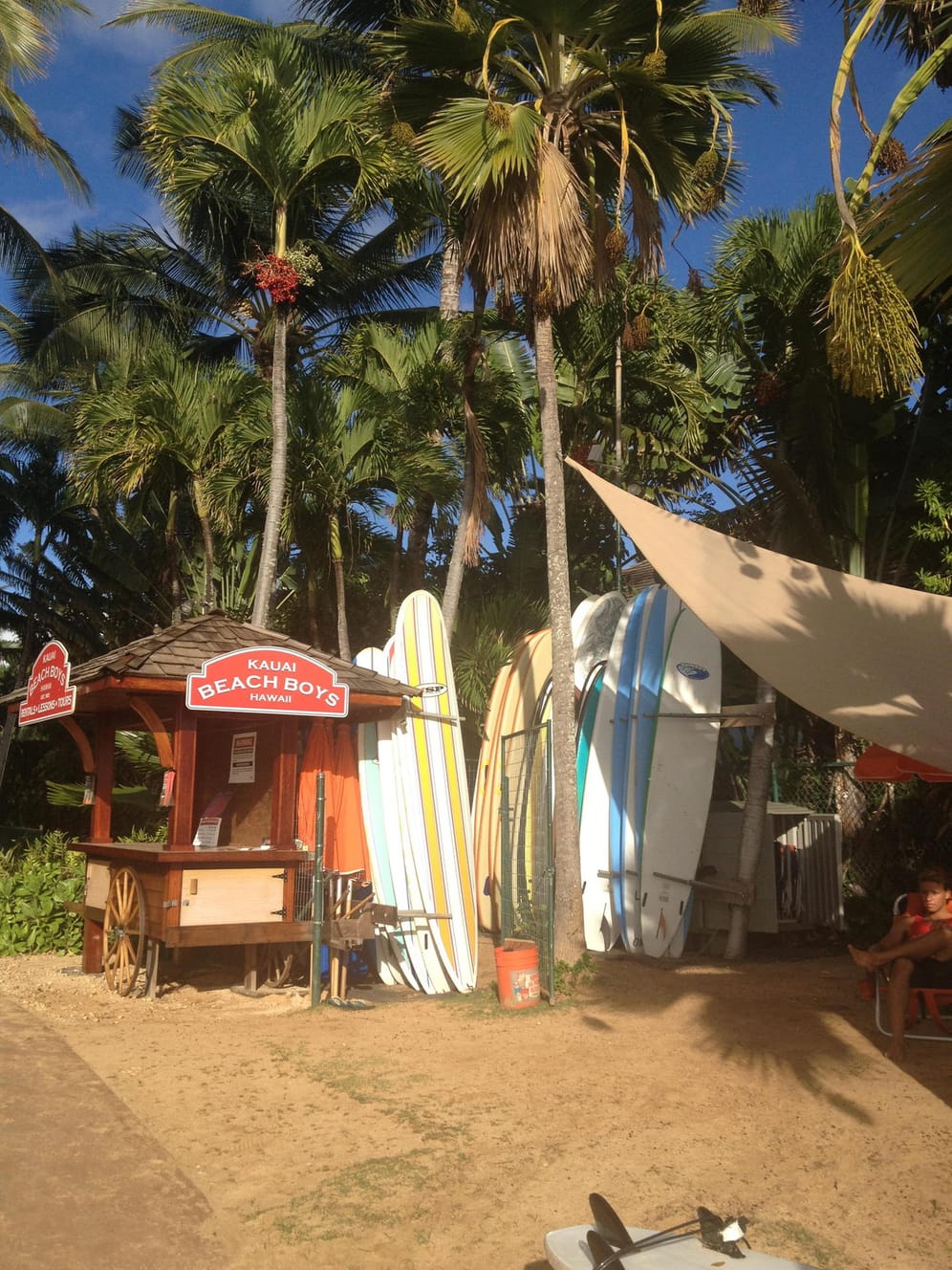Wie überall auf Hawaii ist an den Stränden der Surfsport präsent.