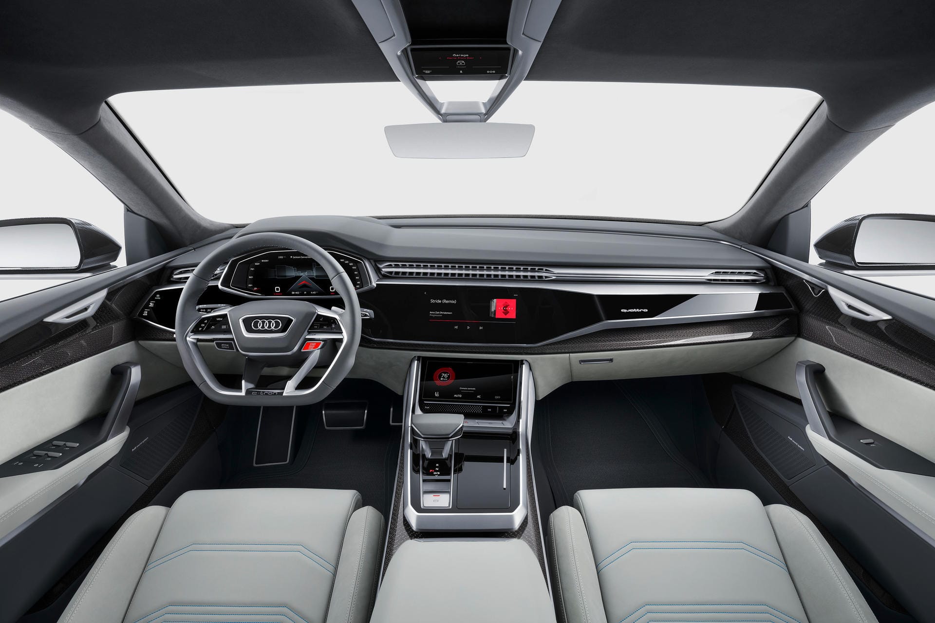Der künftige Audi Q8 kommt nahezu komplett ohne Schalter aus.
