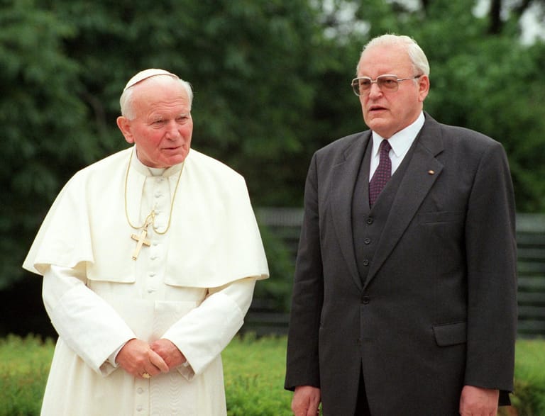 Papst Johannes Paul II. und Roman Herzog trafen sich im Juni 1996 zu einem Gespräch.