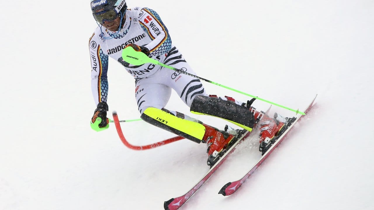 Andreas Sander nutzte nach einem Fehler im Slalom die Schussfahrt als Training.