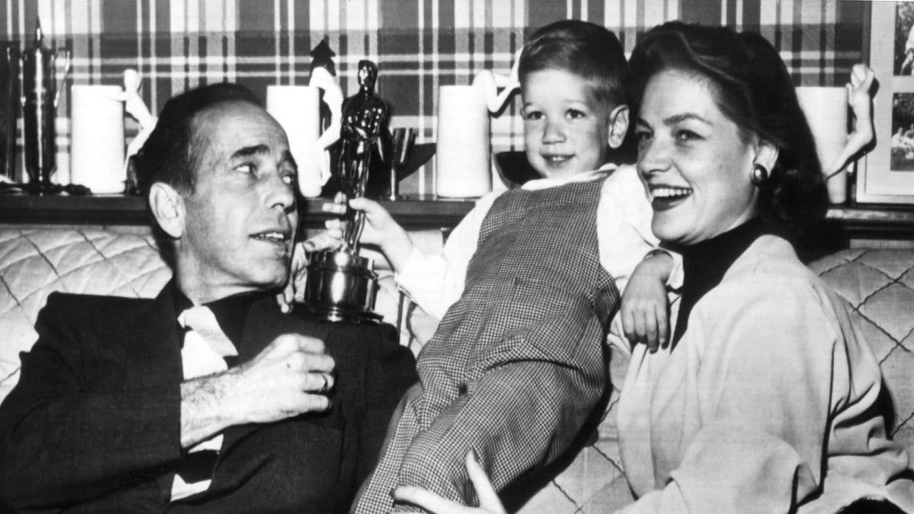 Humphrey Bogart und Lauren Bacall mit ihrem dreijährigen Sohn Stephen.