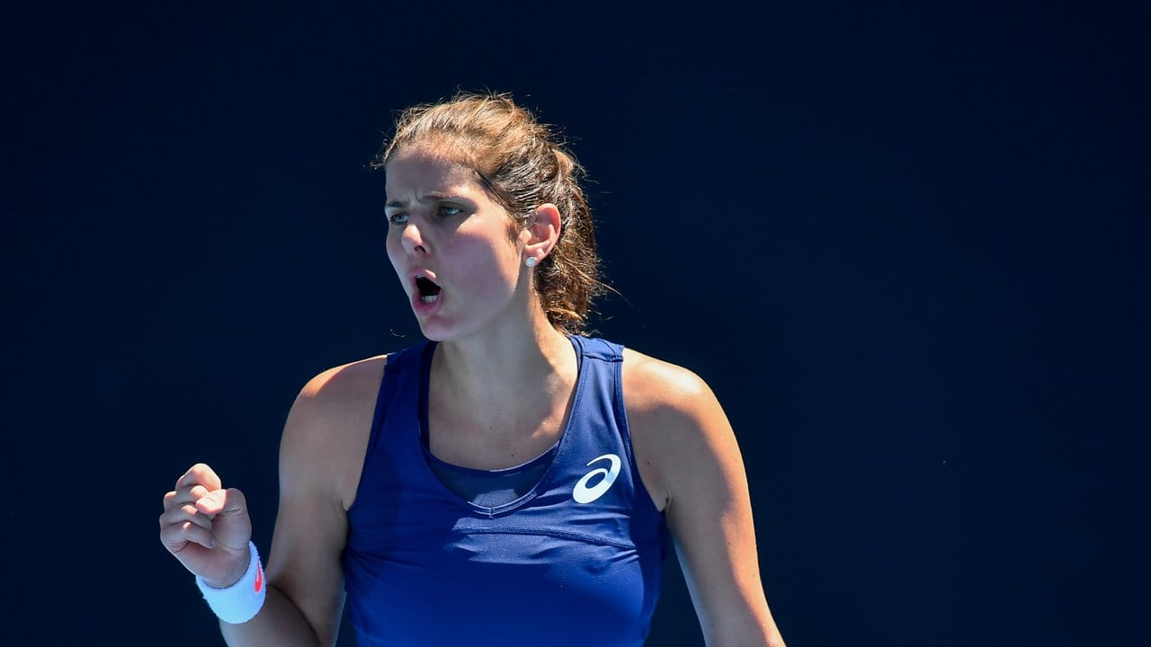 Julia Görges konnte das Match gegen Katerina Siniakova aus Tschechien drehen und am Ende über den Sieg jubeln.