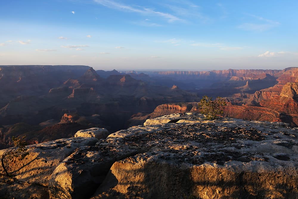 Der Canyon zum Sonnenuntergang.