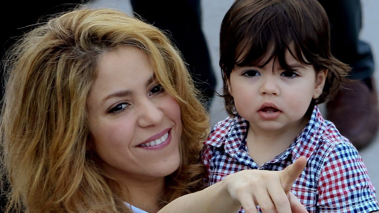 Shakira 2014 in Cartagena (Kolumbien) mit ihrem Sohn Milan.