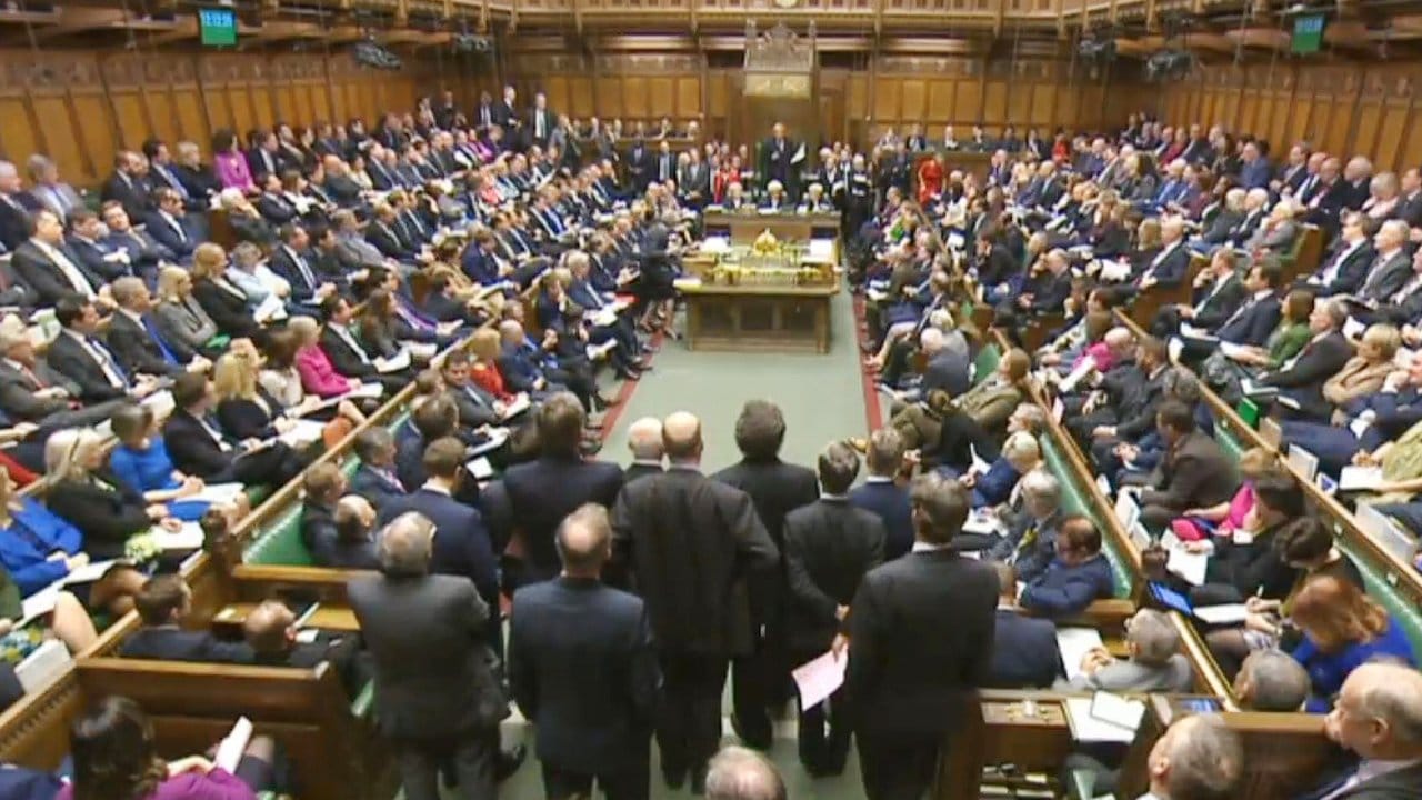 Die Debatte mit Premierministerin Theresa May im britischen Unterhaus in London.
