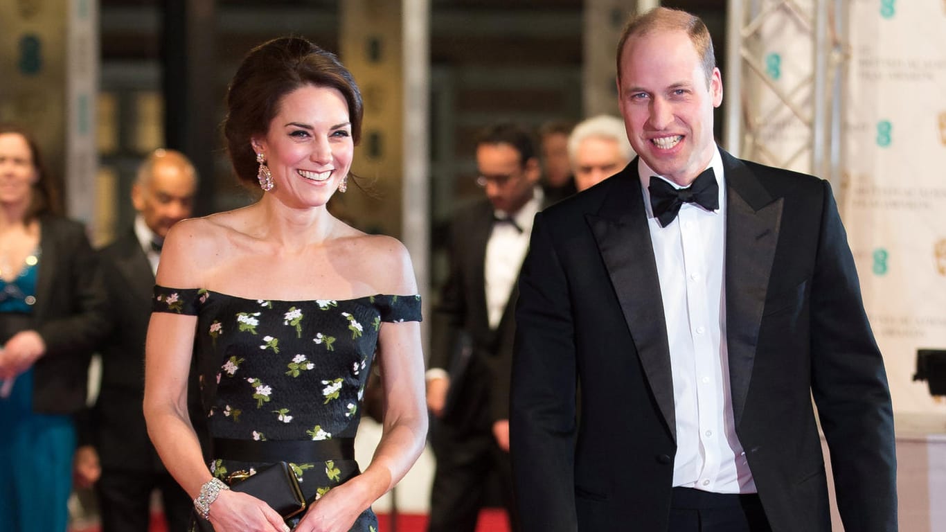 Herzogin Kate und Prinz William bei der Verleihung der BAFTAs in London.