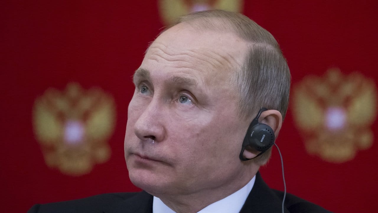 Kreml-Chef Wladimir Putin während einer Pressekonferenz in Moskau.