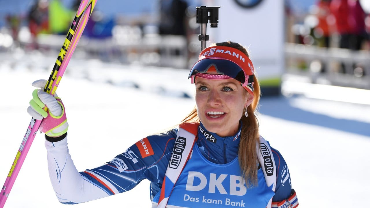 Gabriela Koukalova sicherte sich die Silbermedaille.