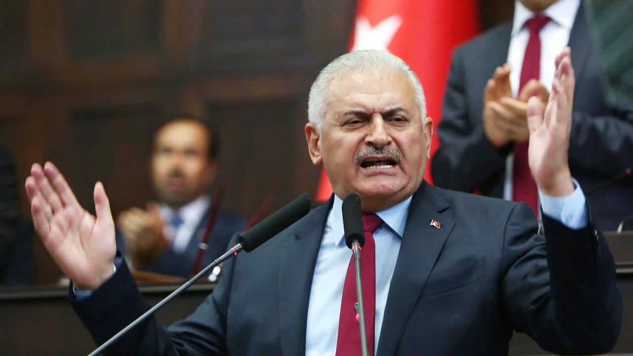 Der türkische Ministerpräsident Binali Yildirim im vergangenen Sommer bei einer Veranstaltung in Akara.